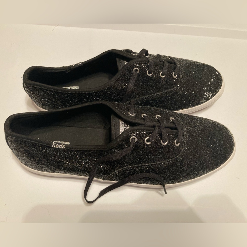Black Glitter Sequin Keds